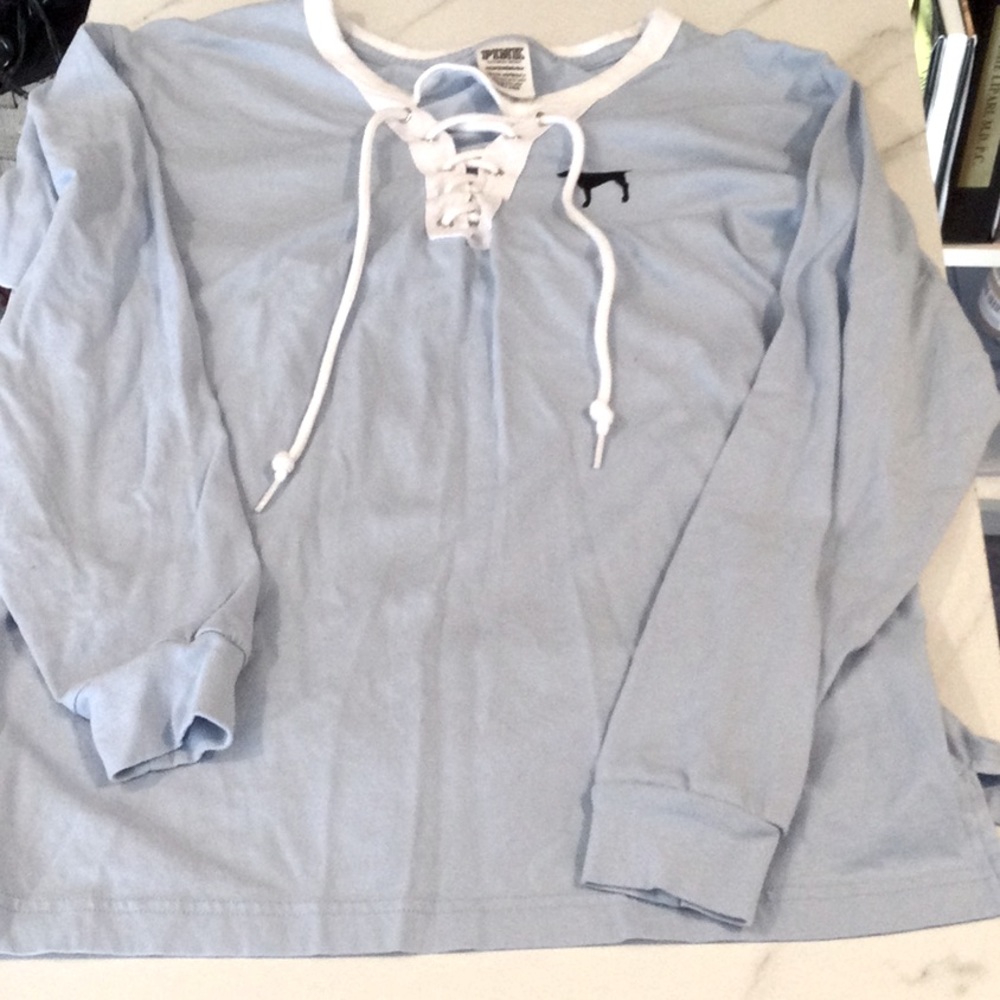 LACE UP LONG SLEEVE TOP